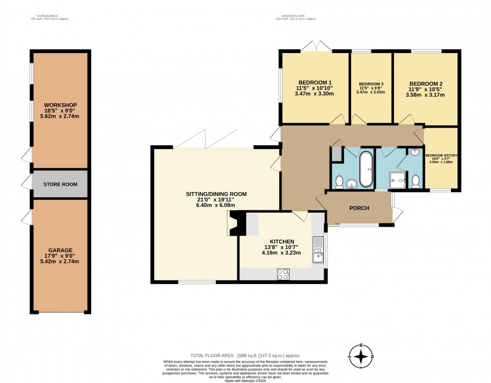 Floorplan for Bough Beech, Edenbridge, Kent